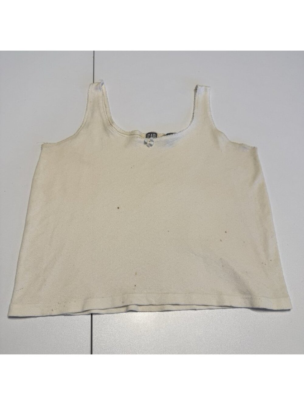 Vintage Gap Womens Tank Top Shirt White Size Medium M Y2K 90s